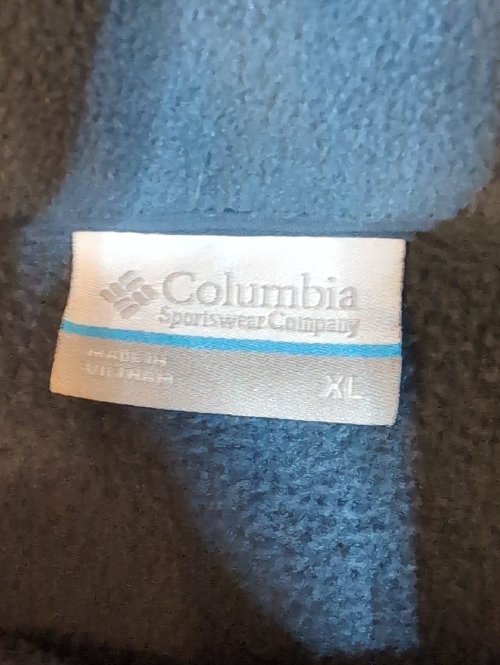 Columbia Sportswear Men’s Snap-Front Fleece Pullover Size XL Blue and Burgundy - Picture 4 of 5